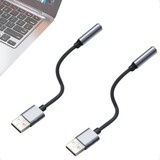 Kit 2 Un Placa De Som Usb Fone Microfone 3 5mm Pc Notebook