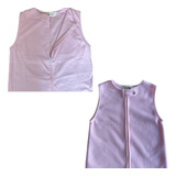 Kit 2 Un Saco Saquinho De Dormir Bebê Malha Soft Rosa M