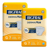Kit 2 Und Fralda Ger Bigfral Derma Plus Tamanho G 7 Und