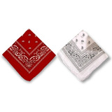 Kit 2 Unid Bandana Lenço Rock Motoqueiro Cabeça Unid Cores