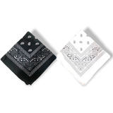Kit 2 Unid Bandana Lenço Rock Motoqueiro Cabeça Unid Cores