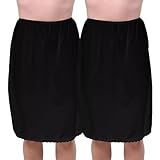 Kit 2 Unidades Anágua Saiote Saia Modeladora Segunda Pele Combinação Feminina Para Vestidos Camisola Pijama Uso Debaixo Combinete Mulheres BR Alfa GG Regular Preto 