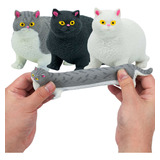 Kit 2 Unidades Gatinha Estica Apertar Cat Squish Fidget Toy Cor Sortidos