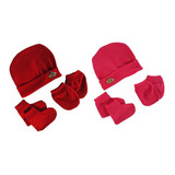 Kit 2 Unidades Touca Luva Sapatinho Com 3 Pçs Cada Kit