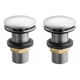 Kit 2 Válvulas Click Luxo Cromada 7 8 Para Banheiro Lavabo