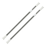 Kit 2 Varões Barra Ajustável Cortina Box Inox 1 40m A 2 60m Cor Branco