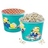 Kit 2 Vasilhas De Pipoca Balde Infantil Dos Minio 2 Litros Pote De Pipoca Cinema Em Casa