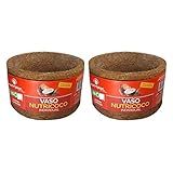 Kit 2 Vaso De Fibra De Coco Xaxim Individual 01 9cmx12cm Nutricoco Pequeno