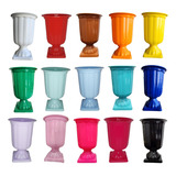 Kit 2 Vaso Grego Plástico 19 Cm Decoração Centro Mesa Flores