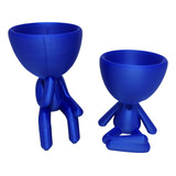 Kit 2 Vasos Sentados 15 Cm Suculentas Robert Plant