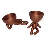Kit 2 Vasos Suculentas Decoração 19 Cm Decor Impressão 3d