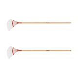 Kit 2 Vassoura De Grama Rastelo Tramontina Cabo 120cm Fixa