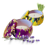 Kit 2 Velas Aromáticas Perfumada Capim Limão E Lavanda 100gr