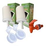 Kit 2 Velas Carvão Ativado Para Filtro - 2 Boias Anti-transbordamento -Torneira Marrom P-Filtros De Barro
