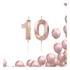 Kit 2 Velas De Aniversario Numero Rose Gold Idades Diversas