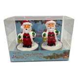 Kit 2 Velas Natalinas Decorativas Papai Noel