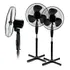 Kit 2 Ventilador Floresta Urbana Pedestal 3 Pás Ventilador 16 De Pie Cor Preto 220v