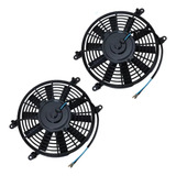 Kit 2 Ventoinha Condensador 10 Polegadas 12v S10 Frontier