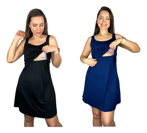 Kit 2 Vestido Amamentacao