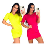 Kit 2 Vestido Camisetao