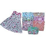 Kit 2 Vestido De Bebe Menina Verão Infantil Estampado Festa Tamanho P M G 1 2 3 -2-