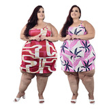 Kit 2 Vestido Feminino Plus Size Gravida Gravidez Soltinhos