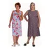 Kit 2 Vestido Senhora Malha Fria Regata Longuete Solto Verão