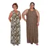 Kit 2 Vestido Senhora Plus Size Malha Fria Long Regata Verão