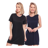 Kit 2 Vestidos Camisetao