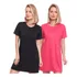Kit 2 Vestidos Camisetão T-shirt Feminino Manga Curta Liso