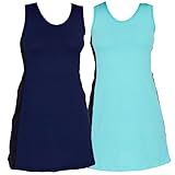 Kit 2 Vestidos Feminino Beach Tennis Dry Fit Elimina Suor BR Alfa GG Regular Regular Marinho Tame 