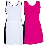Kit 2 Vestidos Feminino Beach Tennis Dry Fit Elimina Suor BR Alfa GG Regular Regular Pink Branco 