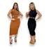 Kit 2 Vestidos Midi Com Detalhe De Argola Na Frente