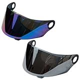 Kit 2 Viseira Para Capacete Espelhada Ls2 FF358 FF392 FF396 FW3 GT Anti Risco Helt Texx Mormaii Camaleão Cromada 