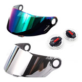 Kit 2 Viseiras Capacete Ff358 Xdron Draze + Botão Trava Cor