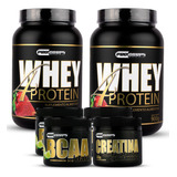 Kit 2 Whey Beta 4 Protein 900g 2 Bcaa 2 Creatina