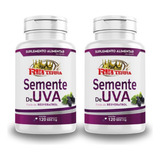 Kit 2 X Semente De Uva Fonte Resveratrol 500mg 240 Cápsulas