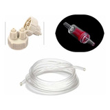 Kit 2 X Tampas Co2 2metros De Mangueira Valvula Antireto