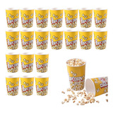 Kit 20 Balde Recipiente Medio Para Pipoca Pote Popcorn