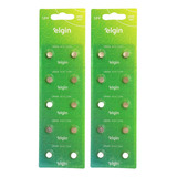 Kit 20 Baterias Pilhas Alcalina Lr626 1 5v 2 Cartela Elgin