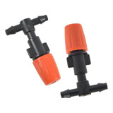 Kit 20 Bico Nebulizador Irrigação Spray Em Tee Laranja