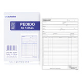 Kit 20 Blocos Talão Pedido Multivias Médio 1 Via 50 Folhas