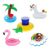 Kit 20 Boia Inflável Unicórnio Flamingo Porta Copo Atacado