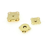 Kit 20 Botões Imantado Magnético Fecho Cor Dourado 18mm Imã