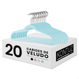 Kit 20 Cabide Infantil Veludo Slim Antideslizante Ultrafino