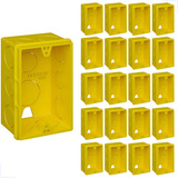 Kit 20 Caixinha De Luz 4x2 Embutir Para Tomada Interruptor Cor Amarelo