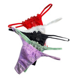 Kit 20 Calcinhas Fio Dental Sexy Renda Tiras Laterais