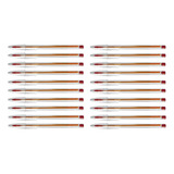 Kit 20 Canetas Bic Cristal Escrita Precisão 0 8 Ponta Fina Tinta Vermelho Exterior Translucida
