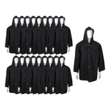 Kit 20 Capa De Chuva Pvc Impermeável Com Capuz