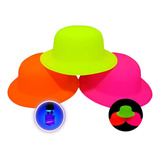 Kit 20 Chapéu Coquinho Neon Brilha Luz Negra Balada Festa